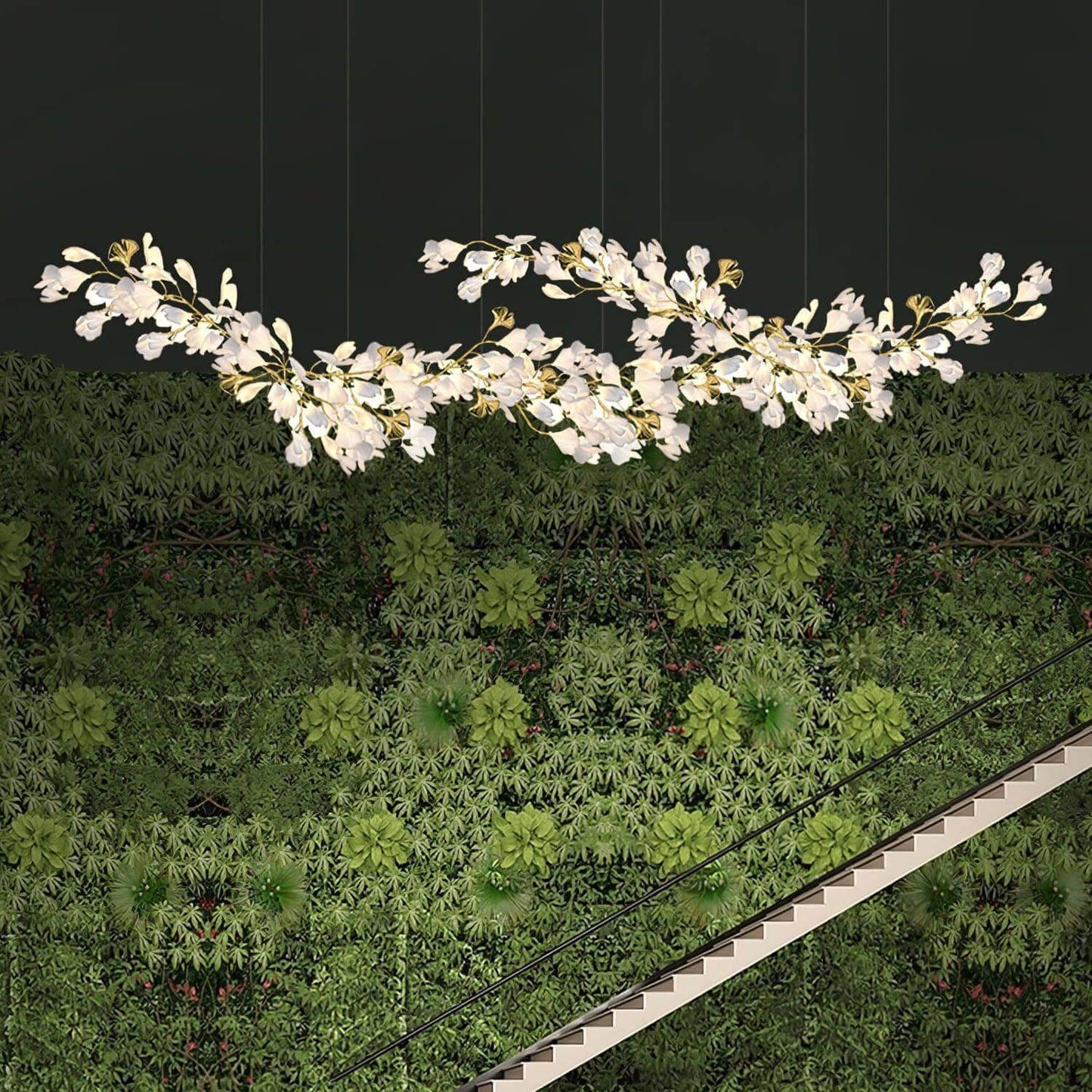 Gingko Chandelier Style H