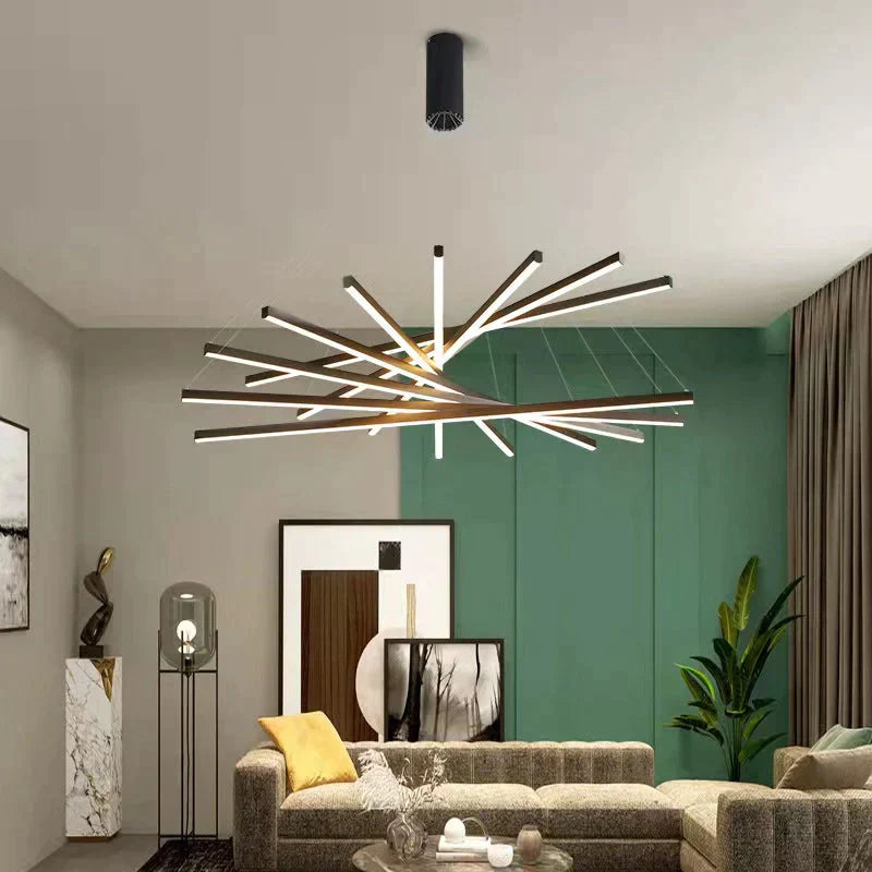 Elevate Your Space with the Modern Black Stair Chandelier
