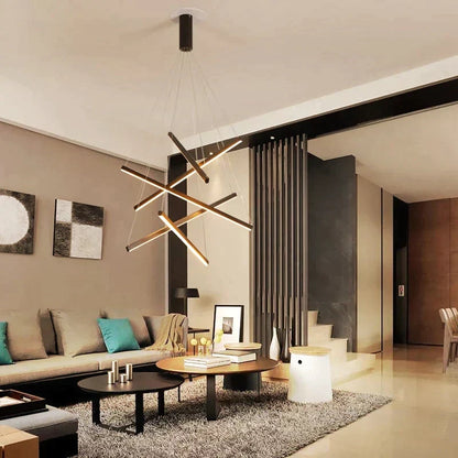 Elevate Your Space with the Modern Black Stair Chandelier